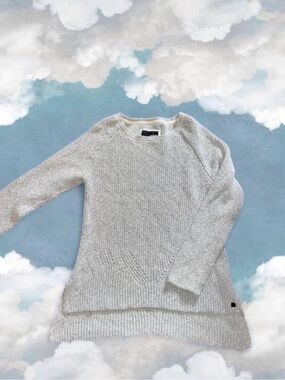 Hurley Light Gray Ribbed Crewneck Sweater